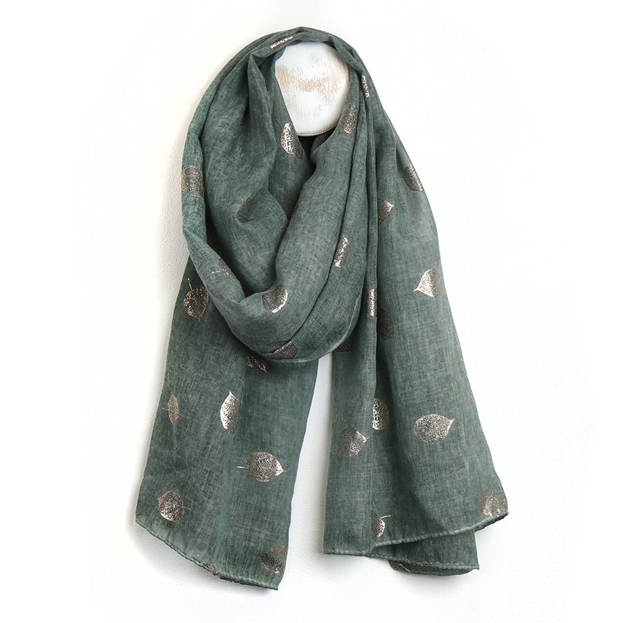 Grey and deals green scarf